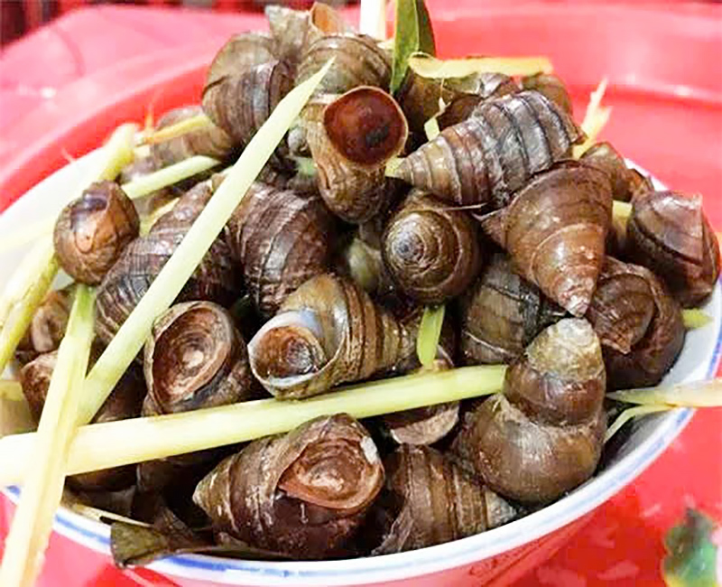 Ốc Vặn Hấp Sả