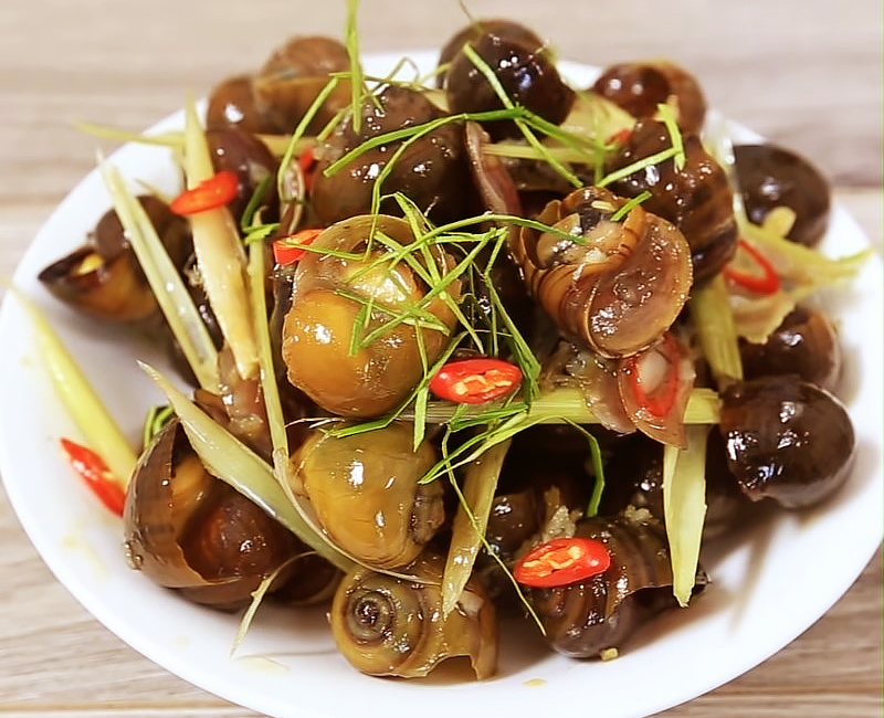 Ốc Mít Hấp thái Chua Cay