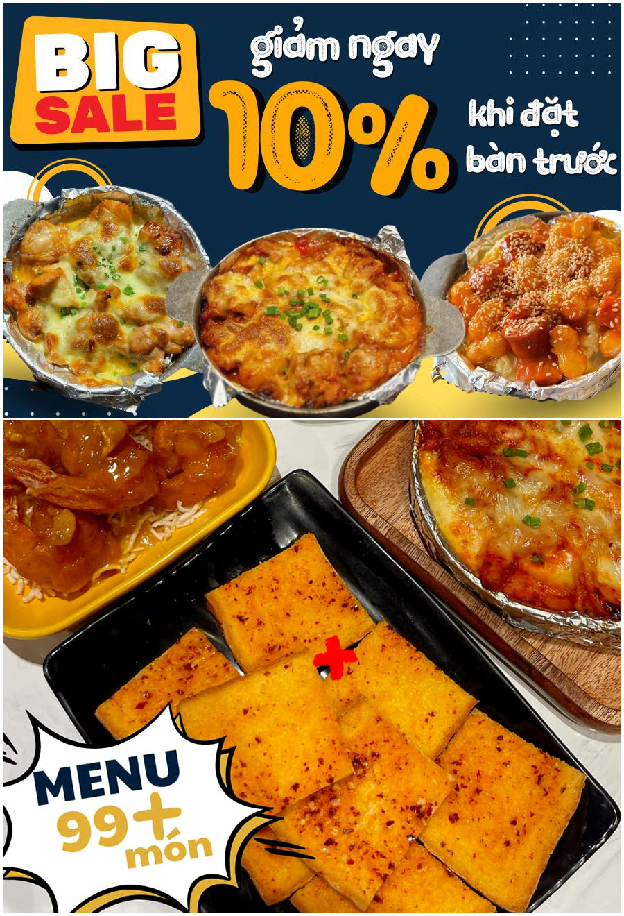 GIẢM NGAY 10%  KHI ĐẶT BÀN TRƯỚC