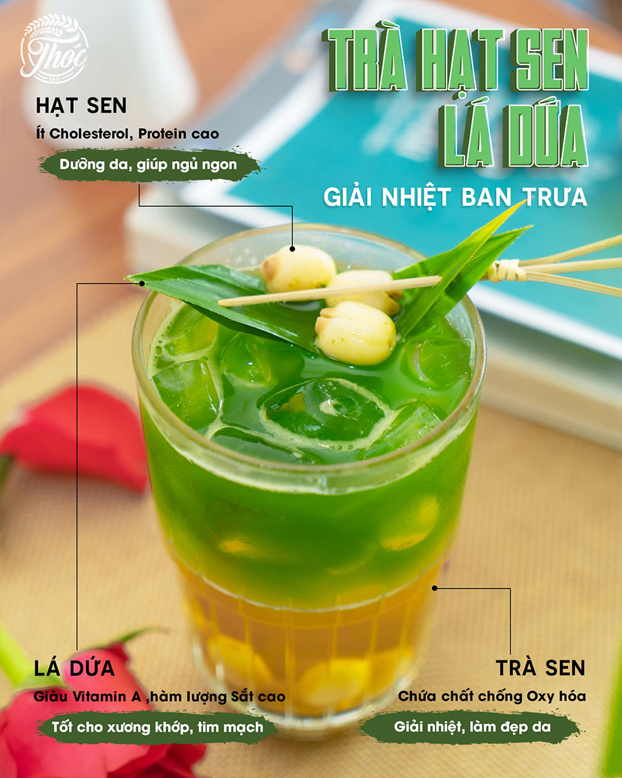 TRÀ HẠT SEN LÁ DỨA