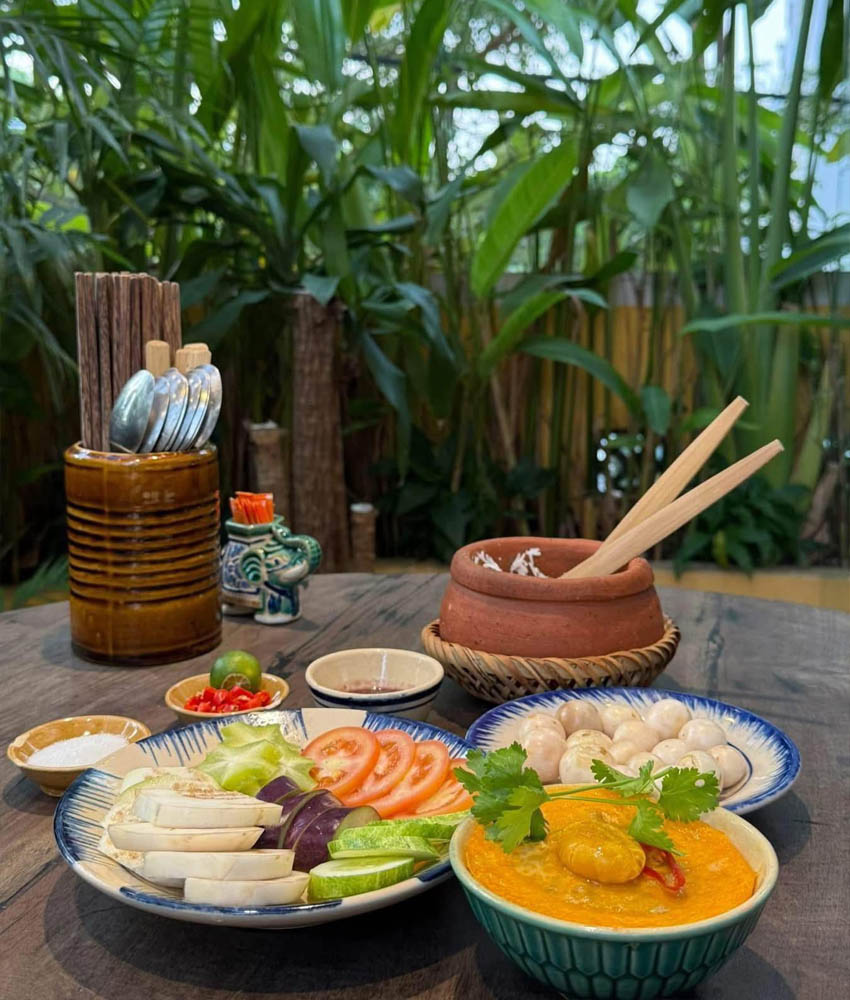 MẮM CHƯNG, CÀ PHÁO VỚI RAU XANH