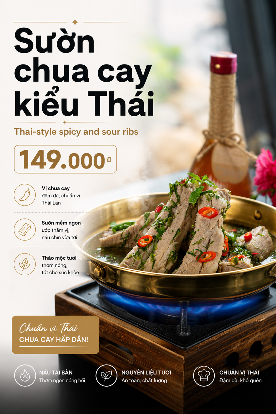 Sườn chua cay kiểu Thái