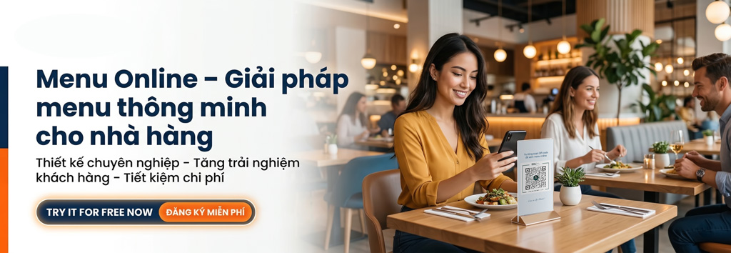 Menu Online – Giải pháp menu thông minh cho nhà hàng